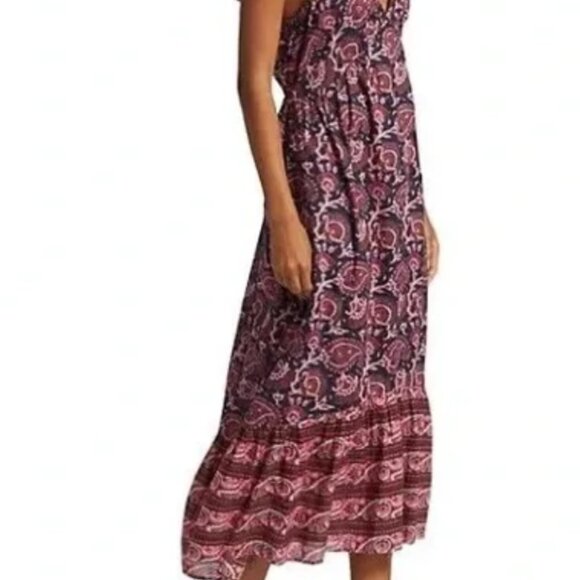 Figue Cosette Paisley Ruffle Midi Cotton Dress  Medium NWT $495 - Picture 6 of 8